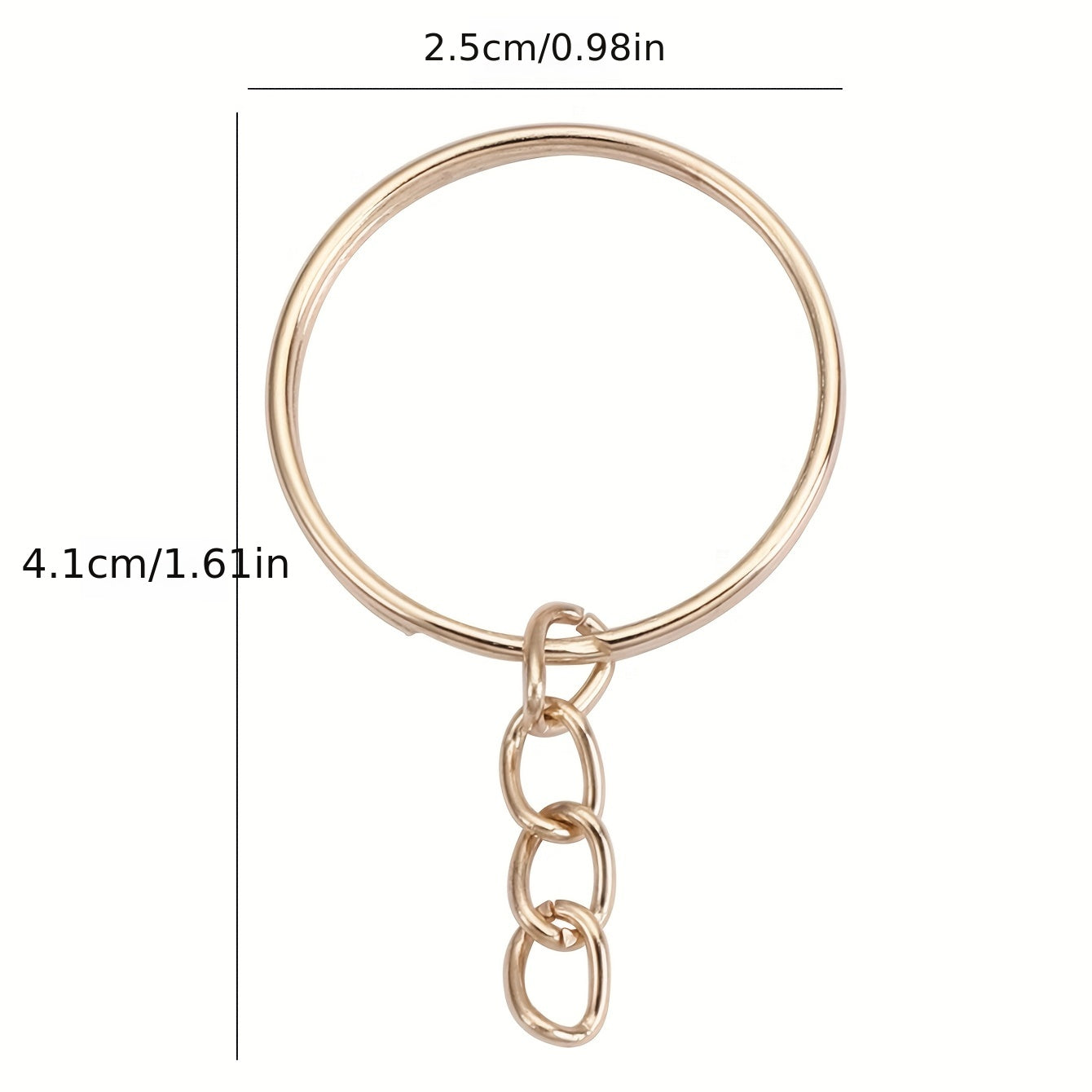 2 Circle Golden Keychain Split Ring Keychain Accessories DIY