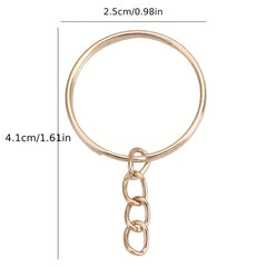 2 Circle Golden Keychain Split Ring Keychain Accessories DIY