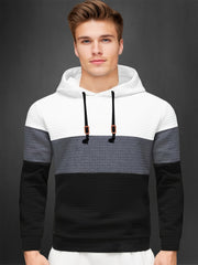 Block Hoodie Men's Casual Pullover Hooded Sweatshirt