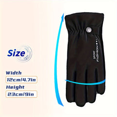 Winter Fleece Lined Warm Gloves Touch Screen Anti Slip Waterproof Thermal