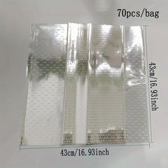 70pcs Cellophane Flower Wrapping Paper Star Dust Bag