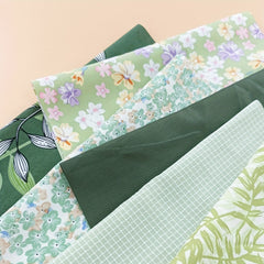 6pcs Square Printed DIY Fabric for Sewing Dress Garment Decorating