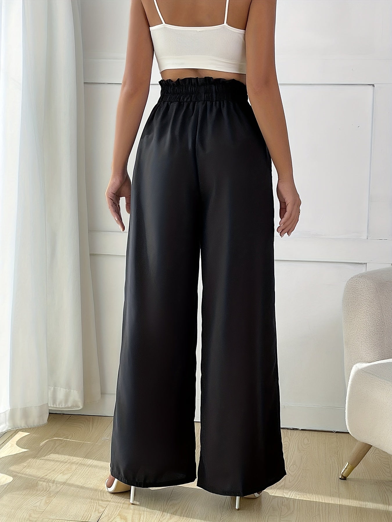 Wide Leg Pants High Waist Long Length