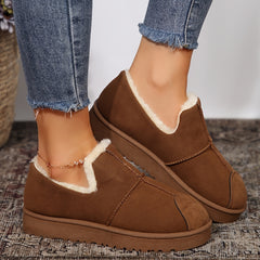 Women's Winter Snow Shoes Warm and Comfortable Solid Ankle Boots