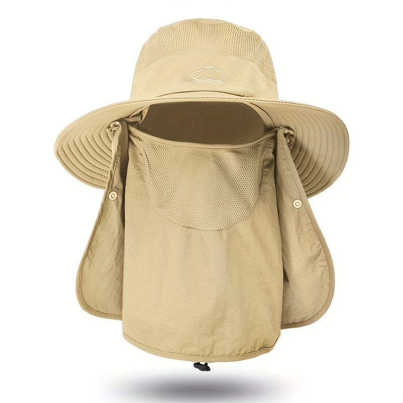 Sun Protection Fishing Hat with Face Cover & Neck Flap