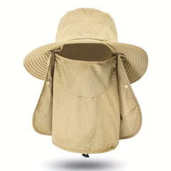 Sun Protection Fishing Hat with Face Cover & Neck Flap