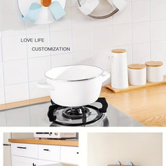 2pcs Pot Cover Rack Wall-mounted Cutting Board Storage Organizer