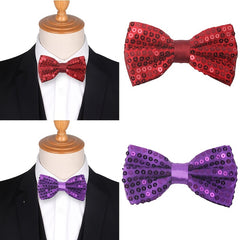 Sequin Bowtie For Women Solid Sparkle Bow Ties For Women
