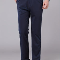 Men's Stretch Dress Pants Solid Color Semi-formal Business Trousers