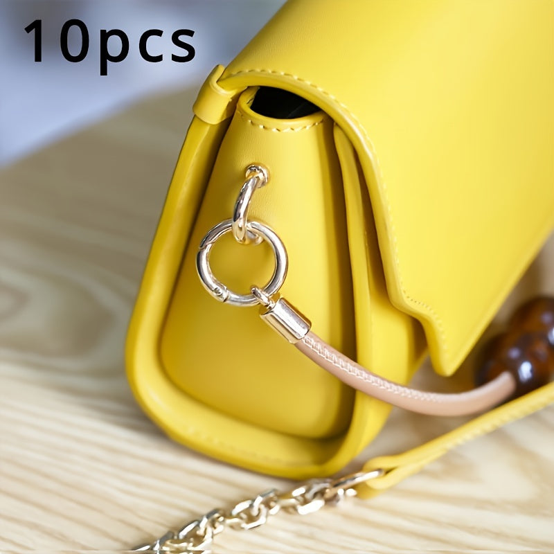 10pcs Stainless Steel Round Clip Buckle O Ring Buckle DIY Bag Purse Accessories