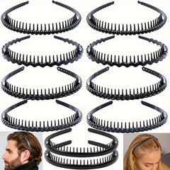 10pcs Minimalist Bright Headbands Set Non-slip Hair Hoops