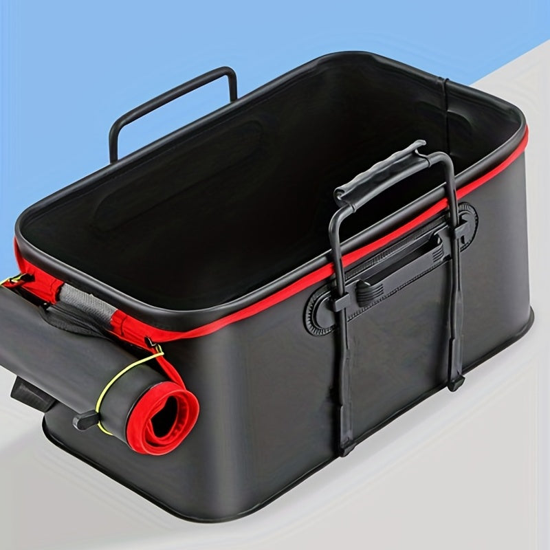 Foldable Fishing Bucket For Bait And Tackle Storage