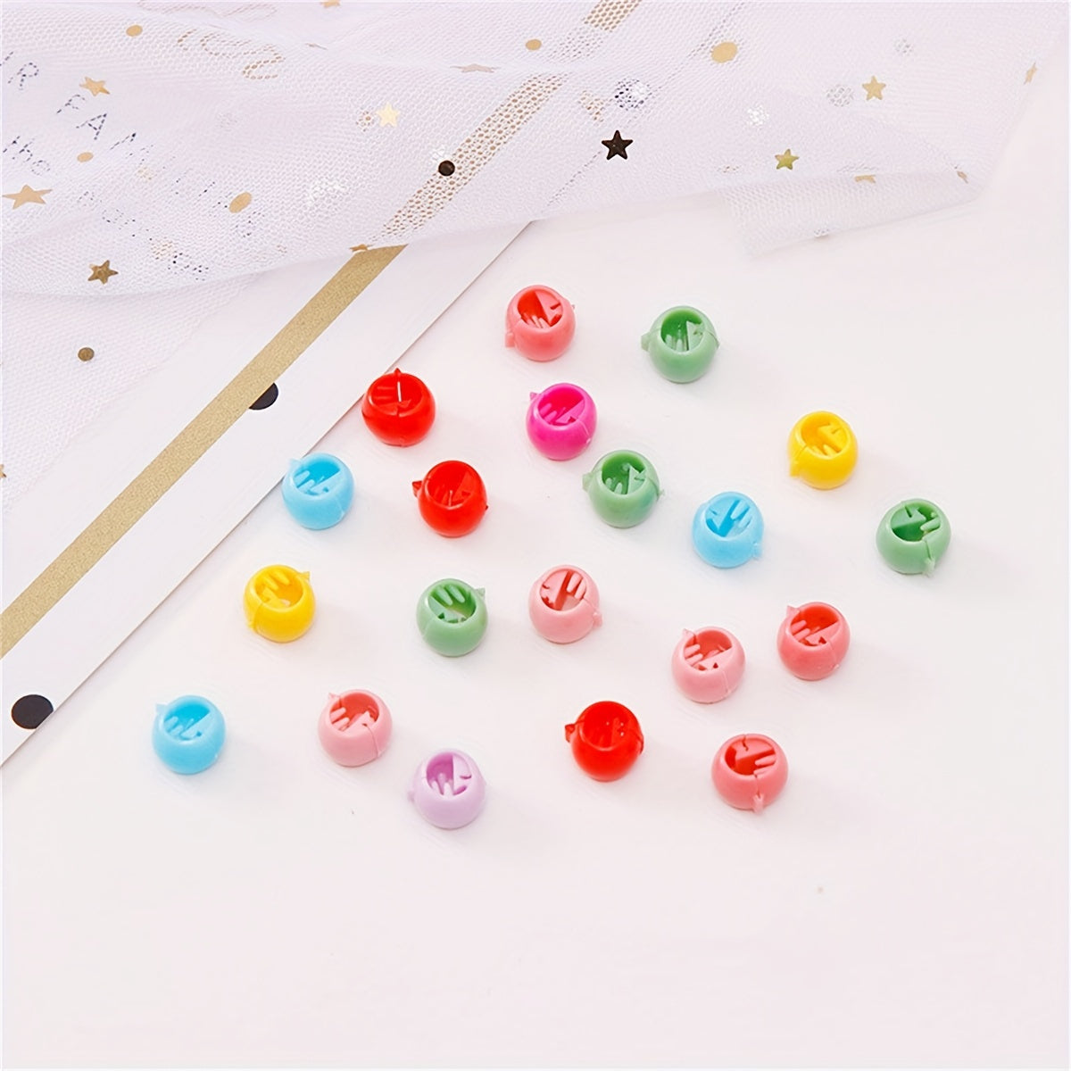100pcs Colorful Hair Braids Beads Headwear Hair Claw Clips
