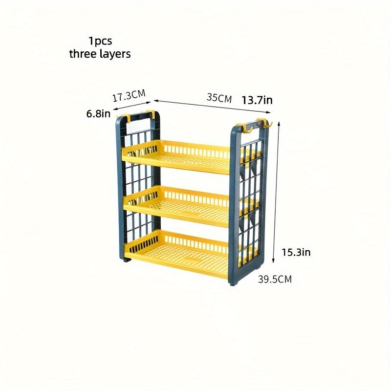 3-layer Kitchen Seasoning Rack Bathroom Storage Organizer