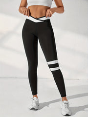 Cross Waist Sports Leggings Running Yoga Pants