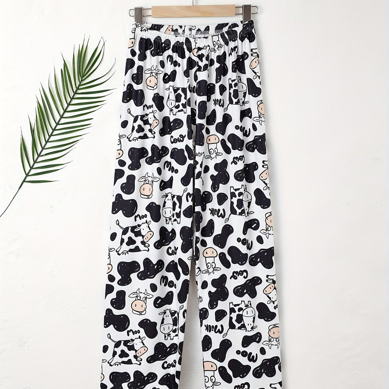 Cow Print Sleep Bottoms Casual & Home Sleep Pants Women's Sleepwear