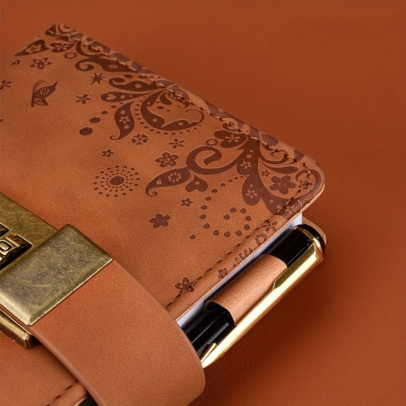 A7 Retro Notebook with Lock Pocket Notepad