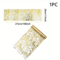 Golden Mesh Roll Wedding Decoration