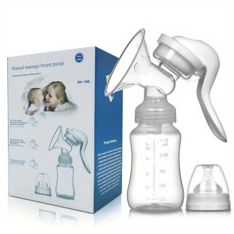 Manual Breast Pump Adjustable Suction Silicone Hand Pump Breastfeeding