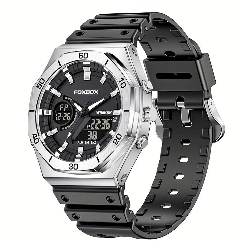 Women's Chronograph Dual Display Waterproof Sports Watch
