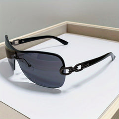 Y2K Sunglasses Semi Rimless Gradient Glasses