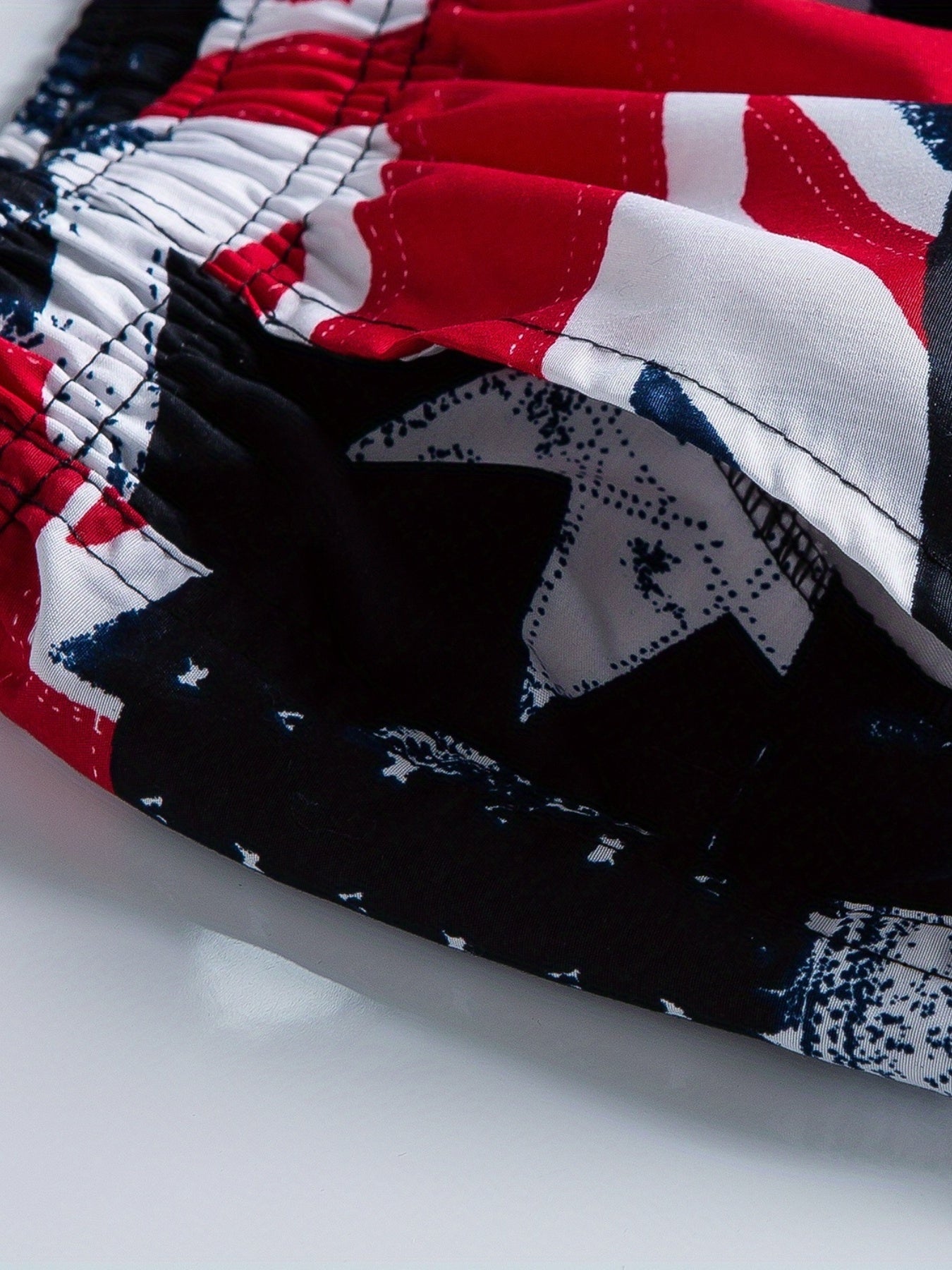 Flag Print Shorts Casual Summer Pool Beach Shorts