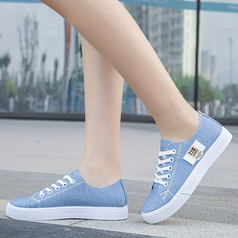 Women's Casual Canvas Shoes Lace Up Low Top Sneakers