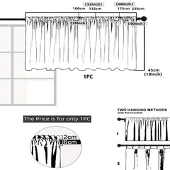 Embroidered Cafe Curtain Argyle Pattern Sweet Mantle for Bedroom Window