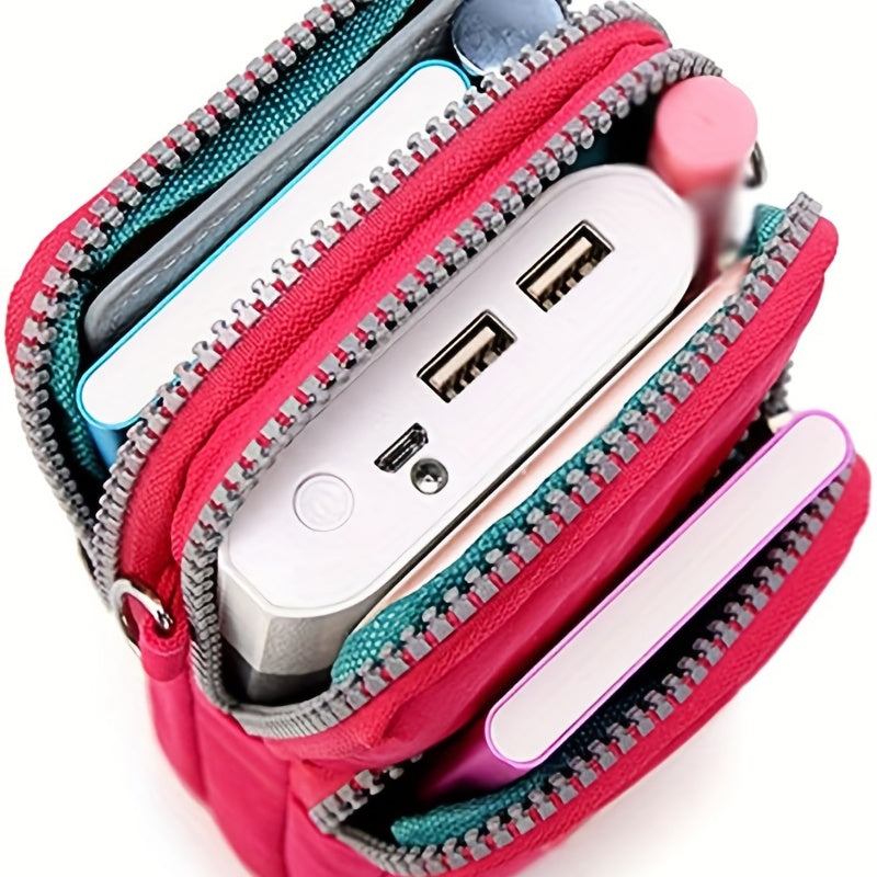 Mini Nylon Crossbody Bag Women's Pocket Phone Purse 7 1 3 9 Inch
