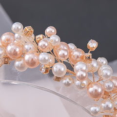 Golden Beaded Headband Wedding Bridal Headband