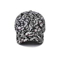 Unisex Sunshade Breathable Baseball Cap With Skull Head Pattern