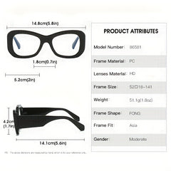 Y2K Style Light Blocking Glasses for Women Men