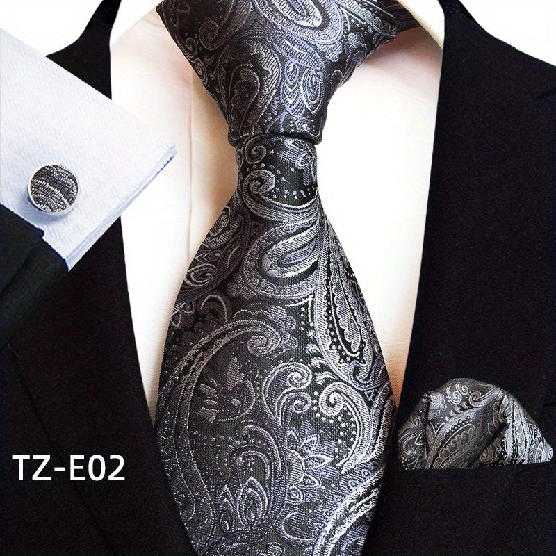 Paisley Waistband Men's Tie Pocket Square Set