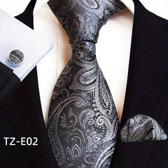 Paisley Waistband Men's Tie Pocket Square Set