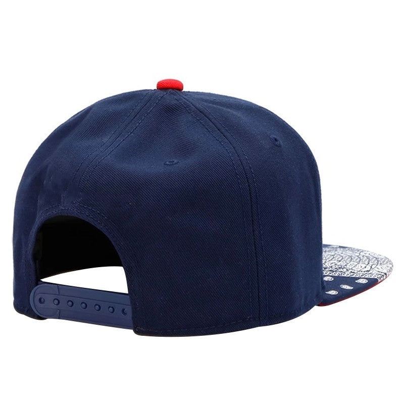Embroidered Men's Flat Brimmed Cap