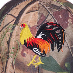 Men's Camouflage Baseball Cap with Rooster Embroidery