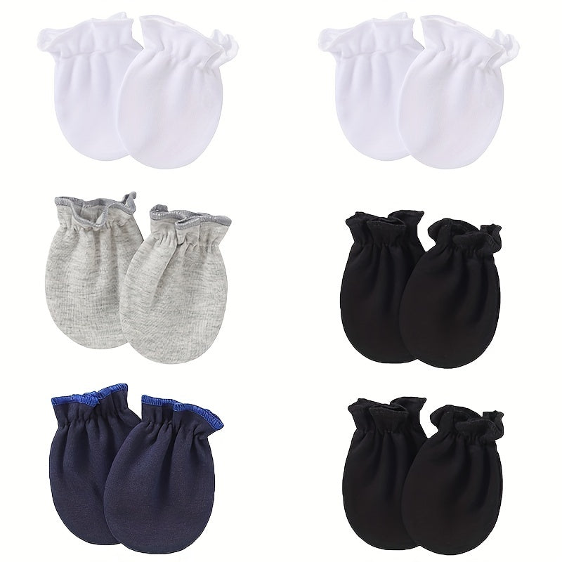 6 Pairs Baby Girls Elastic Mittens Soft Comfortable Gloves