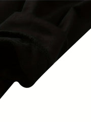 Solid Crew Neck Pullover Sweatshirt Long Sleeve Raglan Shoulder Sweatshirt