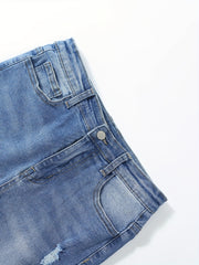 Kid Girls Ripped & Flared Denim Pants - Casual & Street