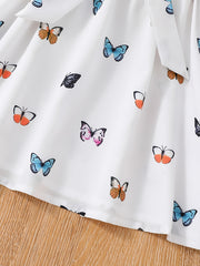 Toddler Girls Butterfly Halter Neck Dress for Party Beach Vacation
