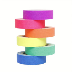 6pcs Fluorescent UV Cotton Tape High Viscosity Luminous Purple Light Tape
