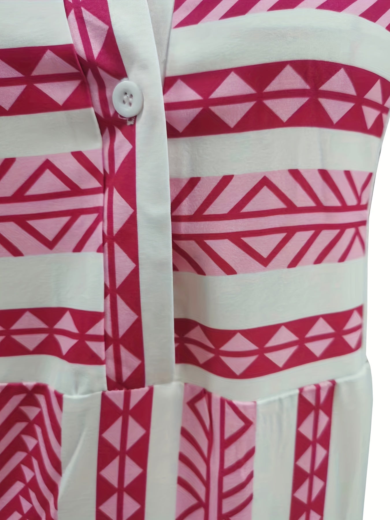 Geo Print V neck Sleeveless Dress Boho Casual Dress For Spring & Summer