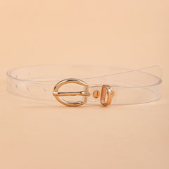 Thin Transparent Plastic Waist Belt Tie in Jeans Style