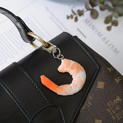 Simulated Shrimp Keychain Creative Seafood Car Key Pendant