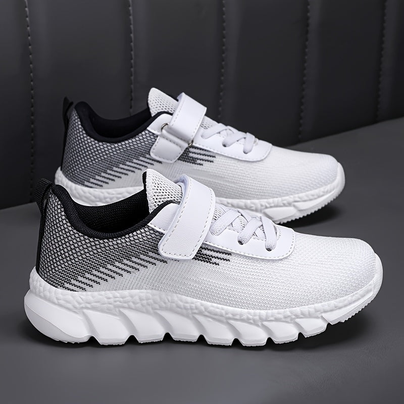 Girl's Breathable Woven Knit Sneakers for Outdoor Activities