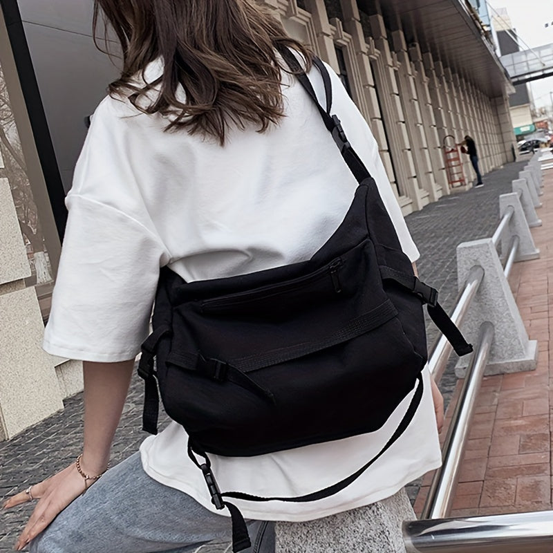 Versatile Large Capacity Canvas Crossbody Bag for Travel and Work