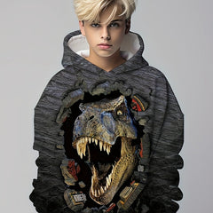 Kids Dinosaur Tyrannosaurus Hoodie 3D Print Sweatshirt Hip Hop Street Style