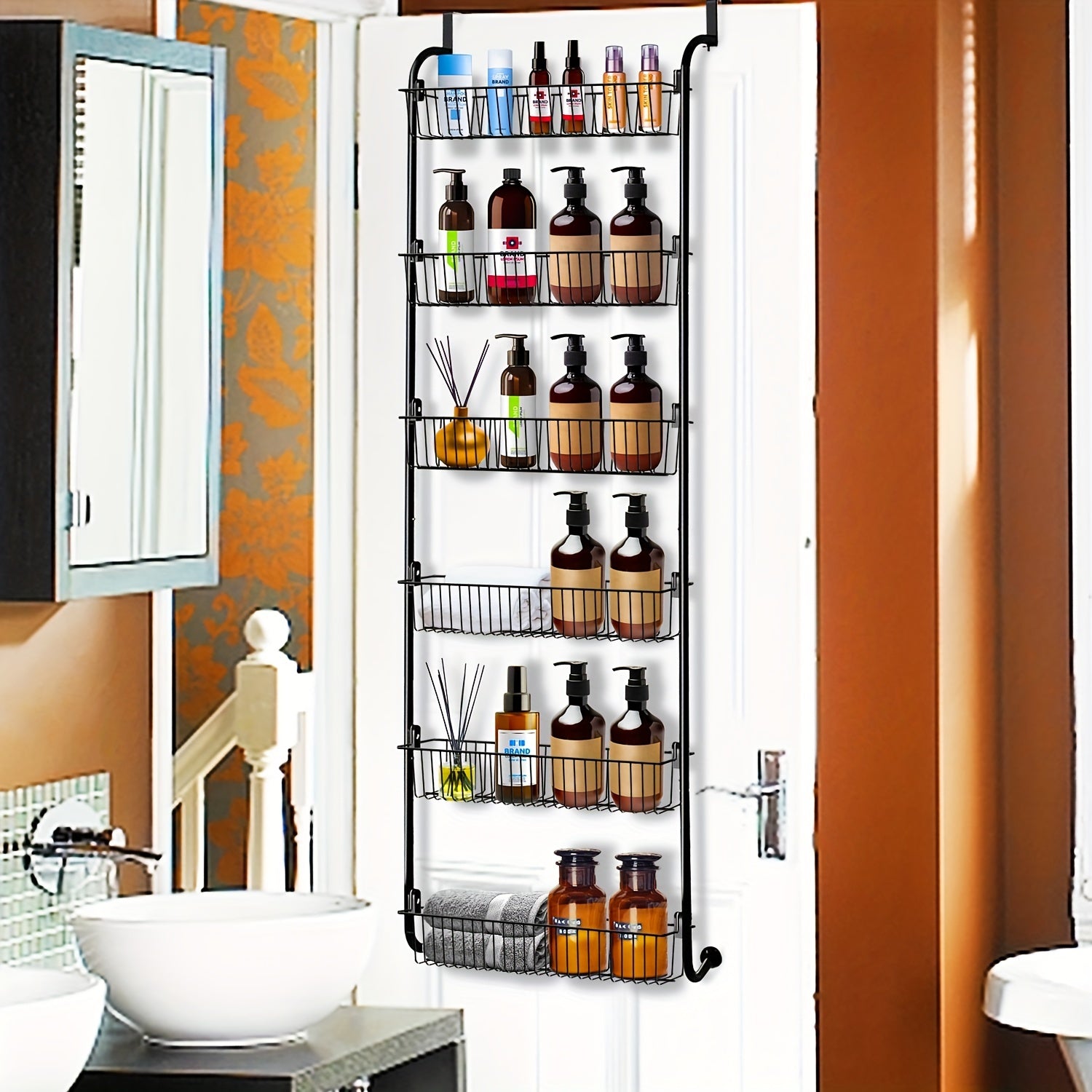 6 Tier Over The Door Pantry Organizer Spice Rack