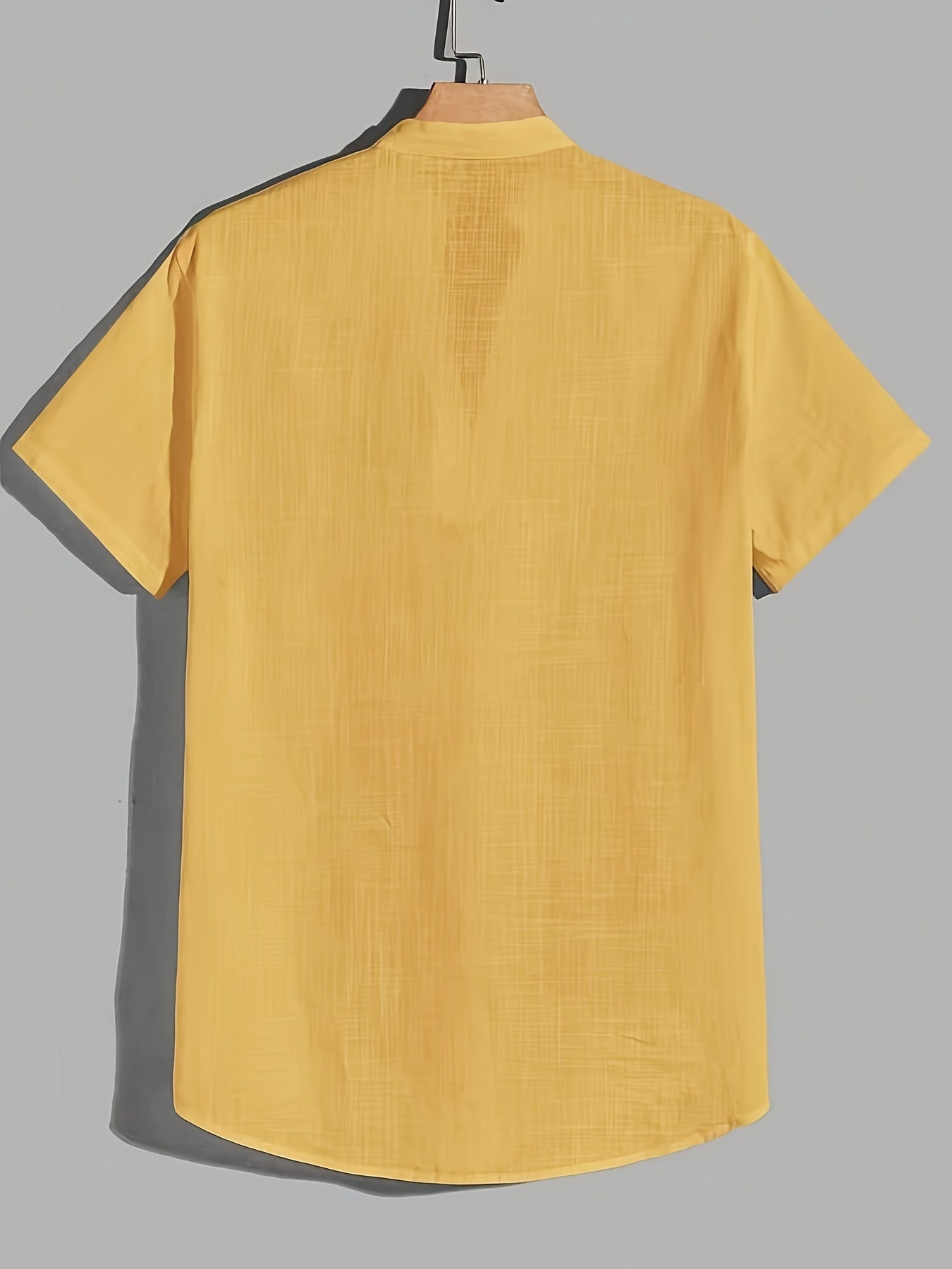 Men's Casual Cotton Short Sleeve Shirt With Button