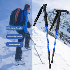Ultralight Aluminum Mountaineering Cane for Outdoor Activities